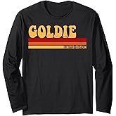Goldie Name Personalized Cute Idea Women Vintage Goldie Long Sleeve T-Shirt