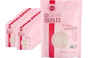 GoSkinny Noodles Spaghetti (24 Pack), Organic Shirataki & Konjac, Low Carb, Low Calorie, Gluten Free, Vegan, Keto, Paleo, Ready in Minutes, Skinny Noodles, 7.05 oz