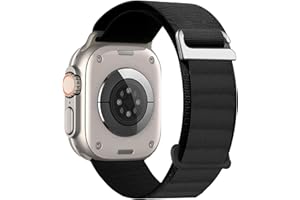 SURUNDO Alpine Loop Nylon Band - Compatible with Apple Watch Ultra 2/Ultra Bands 49mm 45mm 44mm for Men Women, Adjustable with Metal C Hook Strap for iWatch Ultra 2 iWatch Ultra Series 10 46mm SE/9/8/7/6/5