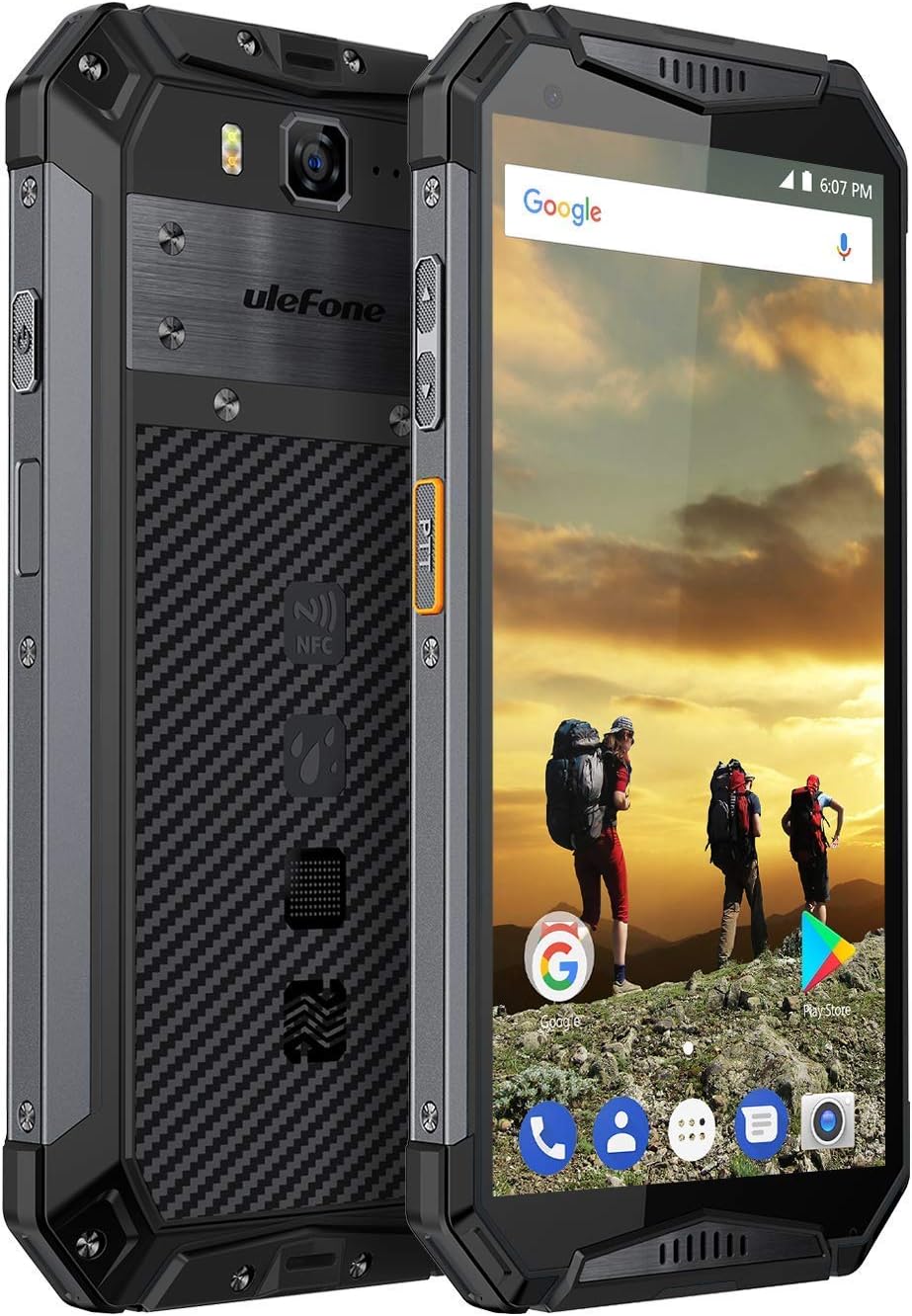 Ulefone Armor 3 - Outdoor Smartphones 5.7 FHD inch 4G Smartphone Android 8.1 10300mAh Battery, 4GB+64GB, IP68/IP69K Waterproof/Shockproof/Dustproof (Black)