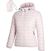 ATLASLAVA Women's Packable Puffer Jacket Hooded LightWeight Down Coat Winter Windproof Warm Quilted Short S-XXL