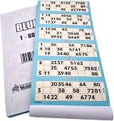 Bingosupermarket Bingo Tickets 6 To a Sheet 1-90 Perforated Blue 600 Pad view 3