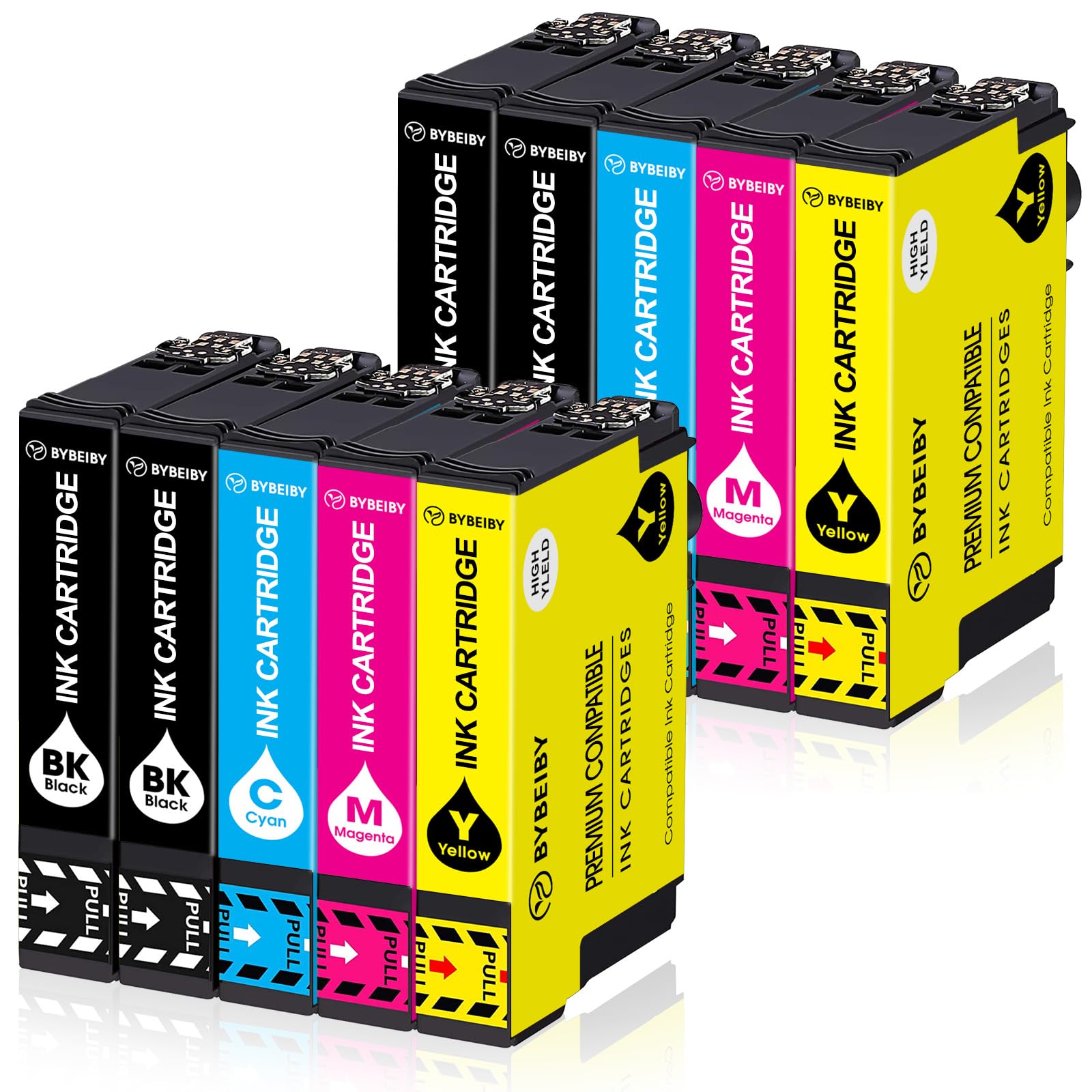 BYBEIBY Compatible for 603XL Ink Cartridges Multipack for Epson XP-2100 XP-2105 XP-3100 XP-3105 XP-4100 XP4105 Workforce WF-2810DWF WF-2830DWF WF-2835DWF WF-2850DWF (10 Pack)