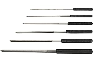 PMC SUPPLIES LLC Set of 6 Large Cutting Broaches in Case 2.4, 2.7, 3.2, 4.2, 5.2, 6.2 mm Jewelry Making Wax Tap and Die Tool