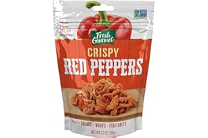 Fresh gourmet Crispy Red Peppers, Lightly Salted, 3.5-Ounce (Pack of 6)