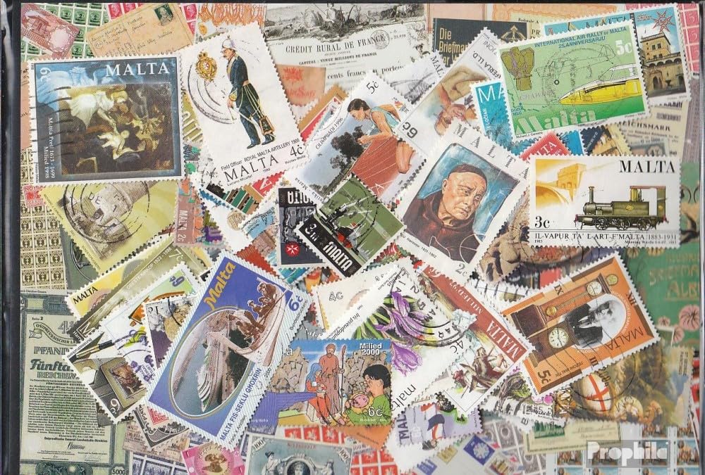 Prophila Collection Malta 100 various stamps (Stamps for collectors)