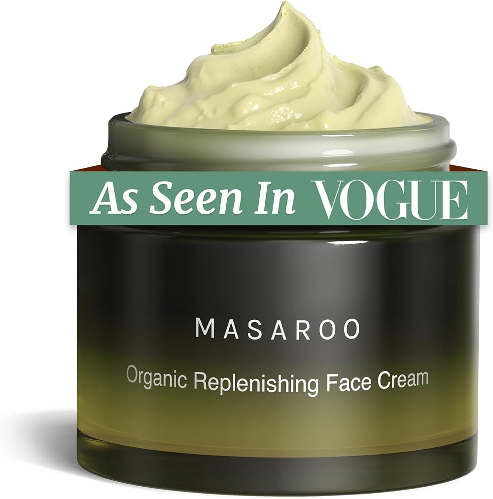 Masaroo Organic Face Cream & Moisturiser 50g Vitamin C E Natural Collagen