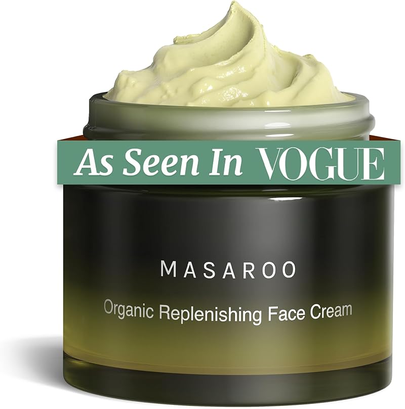 Masaroo Organic Face Cream & Moisturiser 50g Vitamin C E Natural Collagen