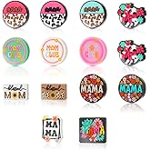 WOZADU 14 PCS Mother's Day Silicone Focal Beads for Pens Characters Mom Silicone Bead for Keychain Making Beads Bulk for Jewelry Making Bracelet Necklace Handmade Crafts