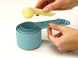 Joseph Joseph Nest Measuring Cups 8-Piece Set Opal, Snap Handles, 1 tsp to 1 cup view 3