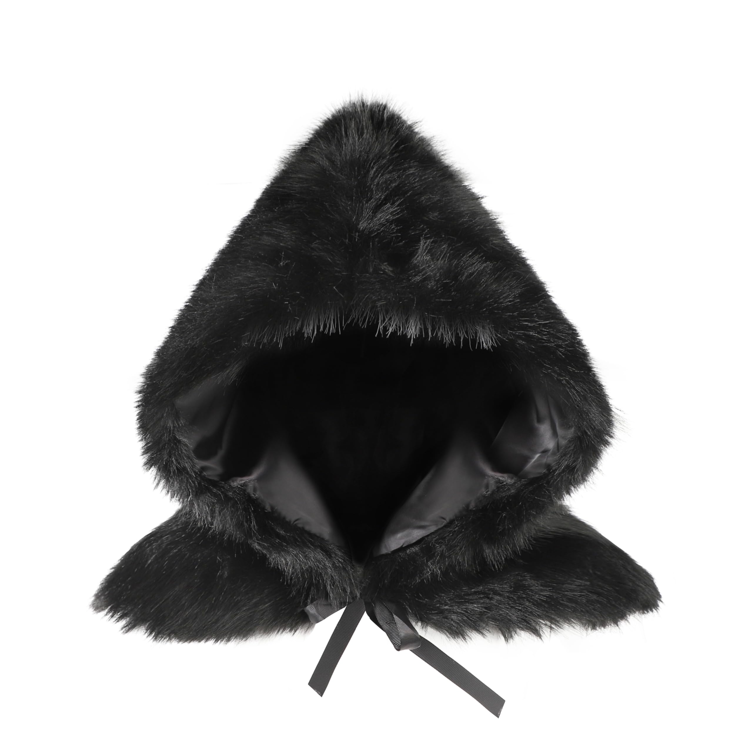 Viking Faux Fur Shawl Medieval King Fur Collar Shoulder Wrap Halloween Hooded Cloak Cape Vintage Hooded Short Warrior Cape Renaissance Witch Werewolf Costume Halloween Accessory