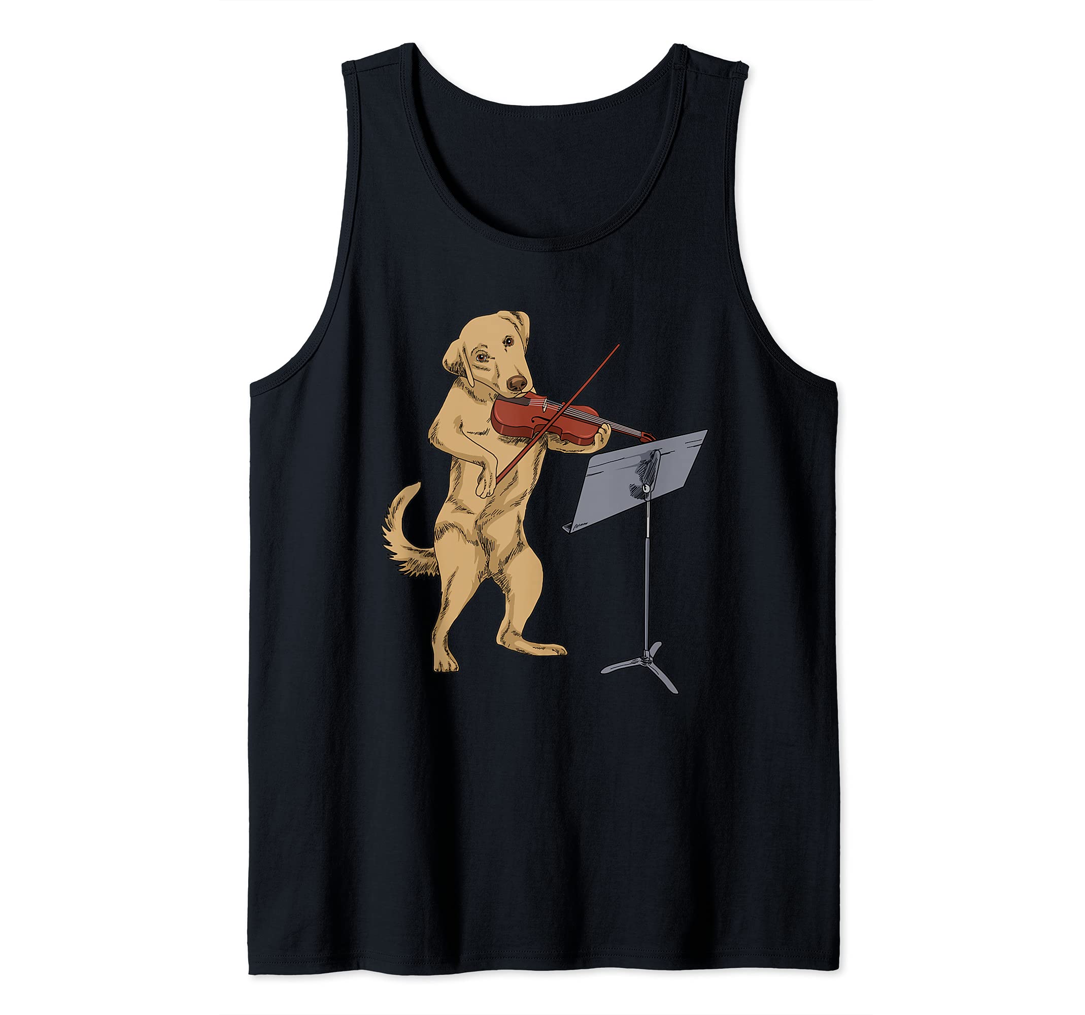 Violin Dog Men Violin Dog Owner Women Viola Violinist Tank Top
