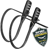 iDFSEC Zip Tie Bike Lock with Combination | Adjustable Cable Lock, Stainless Steel Core, Multi-Purpose, Secures Bike, Helmets, Skis, Snowboards, Gates, Cabinet, 2/Pack
