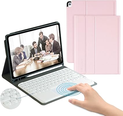 Amazon Ipad 10 2第8世代 Ipad 10 2第7世代19キーボードケース タッチパッド 付き ワイヤレスbluetooth取り外し可能キーボード 全面保護 傷つき防止 10 2インチ Ipad Air 3 10 5 Ipad Pro 10 5通用型 内蔵ペンホルダー ピンク 家電 カメラ オンライン通販