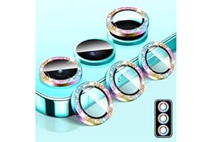 Bling Camera Lens Protector for Samsung Galaxy A16, LucBuy Tempered Glass Camera Cover Film Stickers, Glitter Automatic-Align