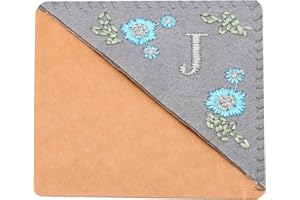 PATIKIL Personalized Embroidered Corner Bookmark, Cute Flower Felt Stitched Triangle Book Mark Page Marker for Women Men Book