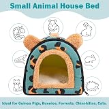 Pantula Blue Leopard Guinea Pig Bed House Cave with Removable Pad view 5