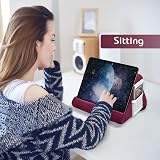 Mcbazel Tablet Pillow Stand for iPad Dark Wine Red Multi-Angle Cushion view 2