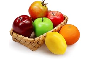 Fake Fruits Decoration, Artificial Fruits Kitchen Bowl Decor Realistic Faux Fruits for Party Chirstmas Decortion, Artificial 