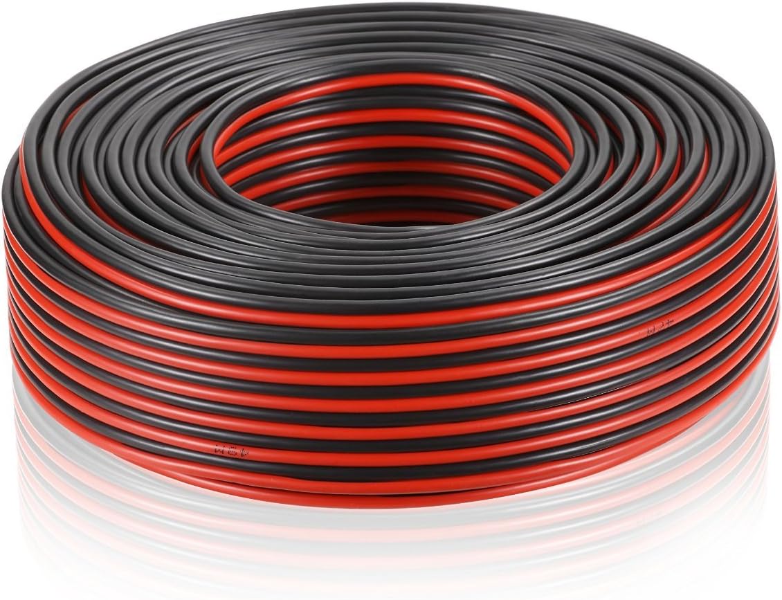 Manax Loudspeaker Cable 1.5 mm R/s 25 m CCA 2 x 1.5 mm2 Red/Black 25 m Ring, 1,5mm²