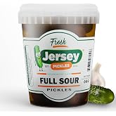 Jersey Pickles Full Sour Pickles &ndash; Old Fashion Sour Flavor, NY Style, Naturally Fermented, Bold &amp; Tangy &ndash; Perfect for Sandwiches &amp; Deli Lovers (Crunchy, Authentic Taste)