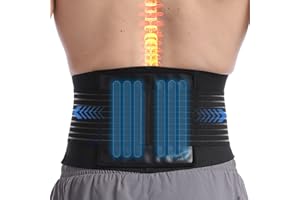 Paskyee Back Brace for Lower Back Pain Relief, Sciatica, Back Strap Support for Men Women working out, lumbar support Belt X-