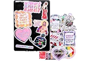 TriluckyDeco Smutty Smut Book Stickers for Kindle Case,Holographic Dark Romance Bookish Adult Booktok Lover Reading Gift,Water Bottle Pink Aesthetic Spicy Tok Club Glitter Laptop Decal Vinyl Skin 50PC