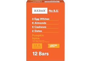 RXBAR Protein Bars, Protein Snack, Snack Bars, Pumpkin Spice, 22oz Box (12 Count)