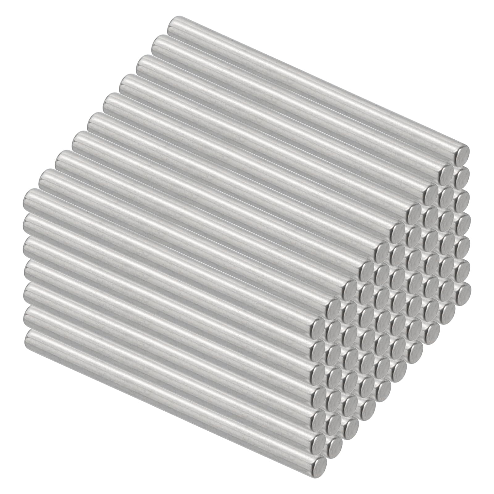 PATIKIL 304 Stainless Steel Dowel Pins 2.5 x 35 mm, 100 Pack Metal Dowel Pins Shelf Pegs Support Shelves Bunk Bed Fasten Elements Hardware for Furniture Fixing Component Position