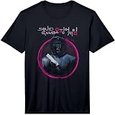 Mens Squid Game Front Man Portrait Performance T-Shirt
