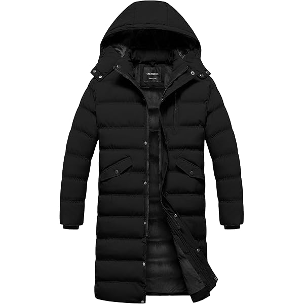ZSHOW Men's Recycled Puffer Jacket Windproof Long Winter Coat