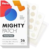 Mighty Patch Hero Cosmetics Variety Pack of Acne Pimple Patches, 26 Ct | Includes Original, Invisible+, XL Surface Patches; Hydrocolloid Patches; For Covering Zits and Blemishes; Korean Skincare