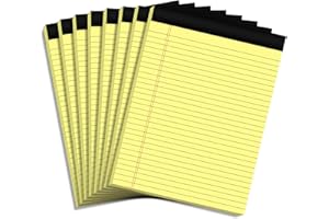 AILZFEI 8.5 x 11.75 Inch Legal Pads - 8 Pack Yellow Legal Pad, 30 Sheets Note Pads, Legal Pads Wide Ruled Notepads, Yellow Paper Clear Print Writing Pads 8x11 Legal Pads Pads of Paper