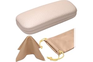 MyEyeglassCase Women's Hard Eyeglass Case | Protective Hard Shell Glasses Case with Pouch and Cloth
