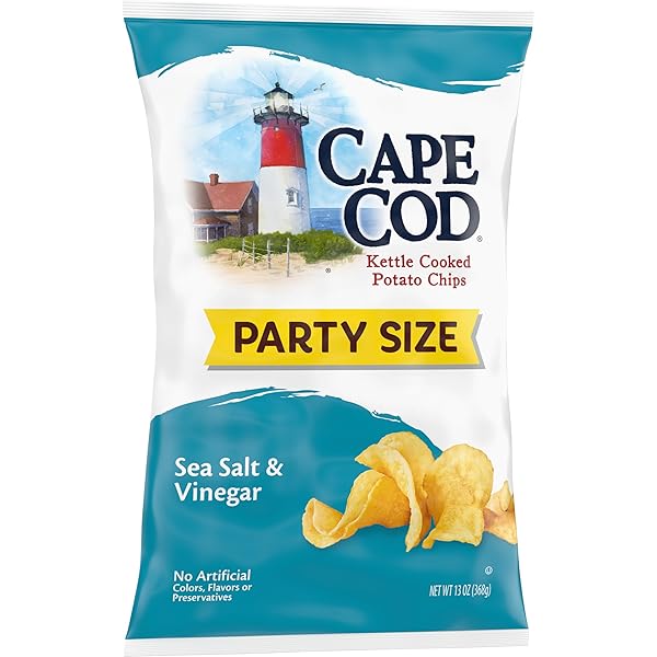 CAPE COD POTATO CHIPS, SEA SALT & VINEGAR KETTLE CHIPS, 13 OZ
