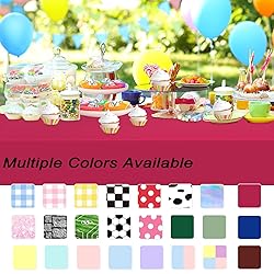 WNINK 4 Pack Bright Red Plastic Tablecloth