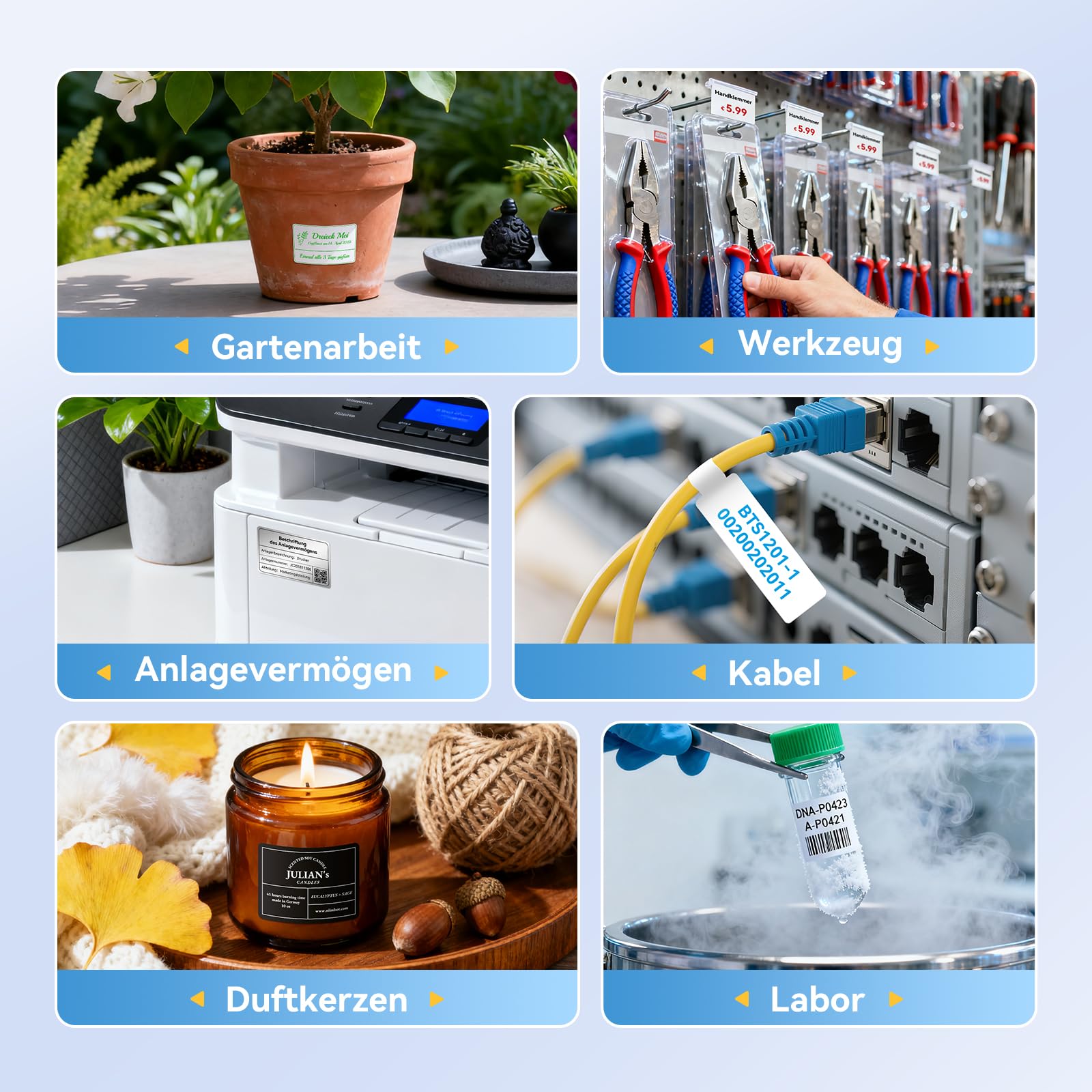 NIIMBOT M2 Etikettendrucker, Bluetooth Label Printer Etikettiergerät Thermotransfer Beschriftungsgerät Unterstützt Farbdruck, Selbstklebend Sticker Drucker für Büro, Zuhause, Schule, Dunkelblau 4