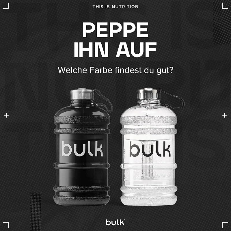 Half Gallon Wasserflasche, Sport Trinkflasche, Klar, 2.2 Liter