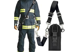 Radio Holster for Firefighter Bundle Set, Includes Radio Strap and Moveable Mic Holder, Duty Belt Holder, Anti-Sway Strap for