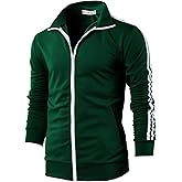 H2H Mens Active Slim Fit Track Lightweight Jacket Zip-up Long Sleeve