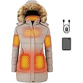 Genovega Graphene Women Heated Jacket 12V Fast Charge 18400mAh Large Capacity