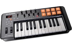 M-Audio Oxygen 25 IV | 25-Key USB/MIDI Keyboard Controller with Velocity-Sensitive Keys and Pads, Plus ProTools | First and A
