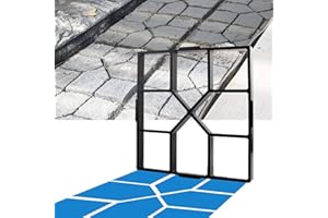 15.7"x15.7"x1.57" Walk Maker Reusable Concrete Path Maker Molds Stepping Stone Paver Lawn Patio Yard Garden DIY Walkway Pavem