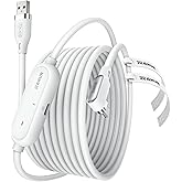 AMVR 16FT(5M) Charging Link Cable Compatible with Meta Quest 3/3S/Pico 4 Accessories - Data Line with Separate Fast Charging 