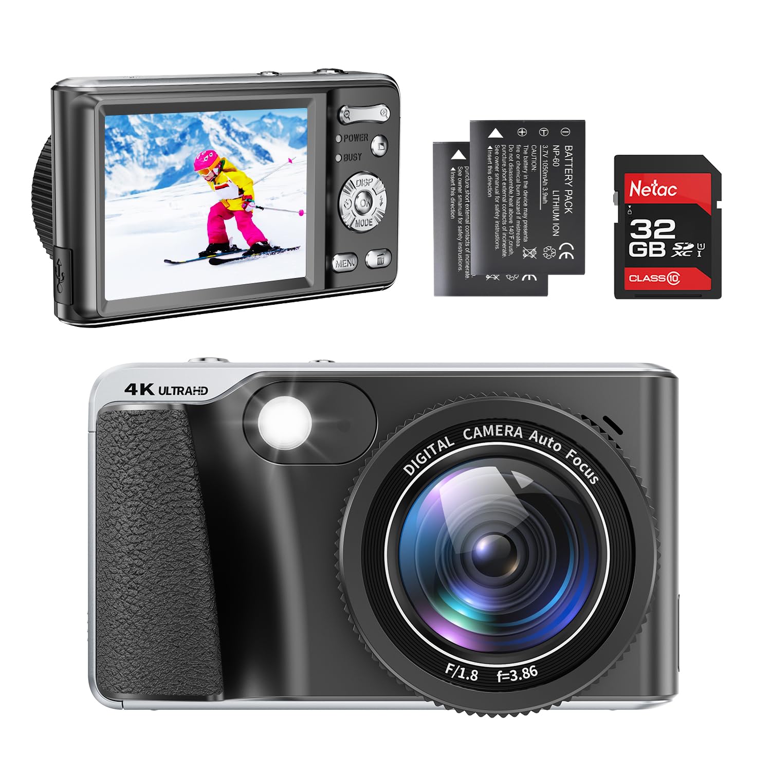4K Digital Camera,Autofocus 48MP Vlogging Camera