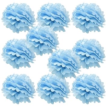 Amazon Com Wyzworks Set Of 10 Baby Blue 10 10 Pack Tissue