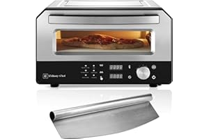 Culinary Chef Indoor Pizza Oven with Rapid Cooking, 3 Heat Modes, X-Large Rack, Dual Temperature Control, Preset Functions, C