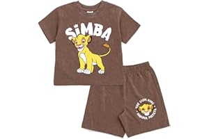 Disney French Terry T-Shirt and Shorts Outfit Set Infant to Big Kid Sizes (12 Months - 18-20)