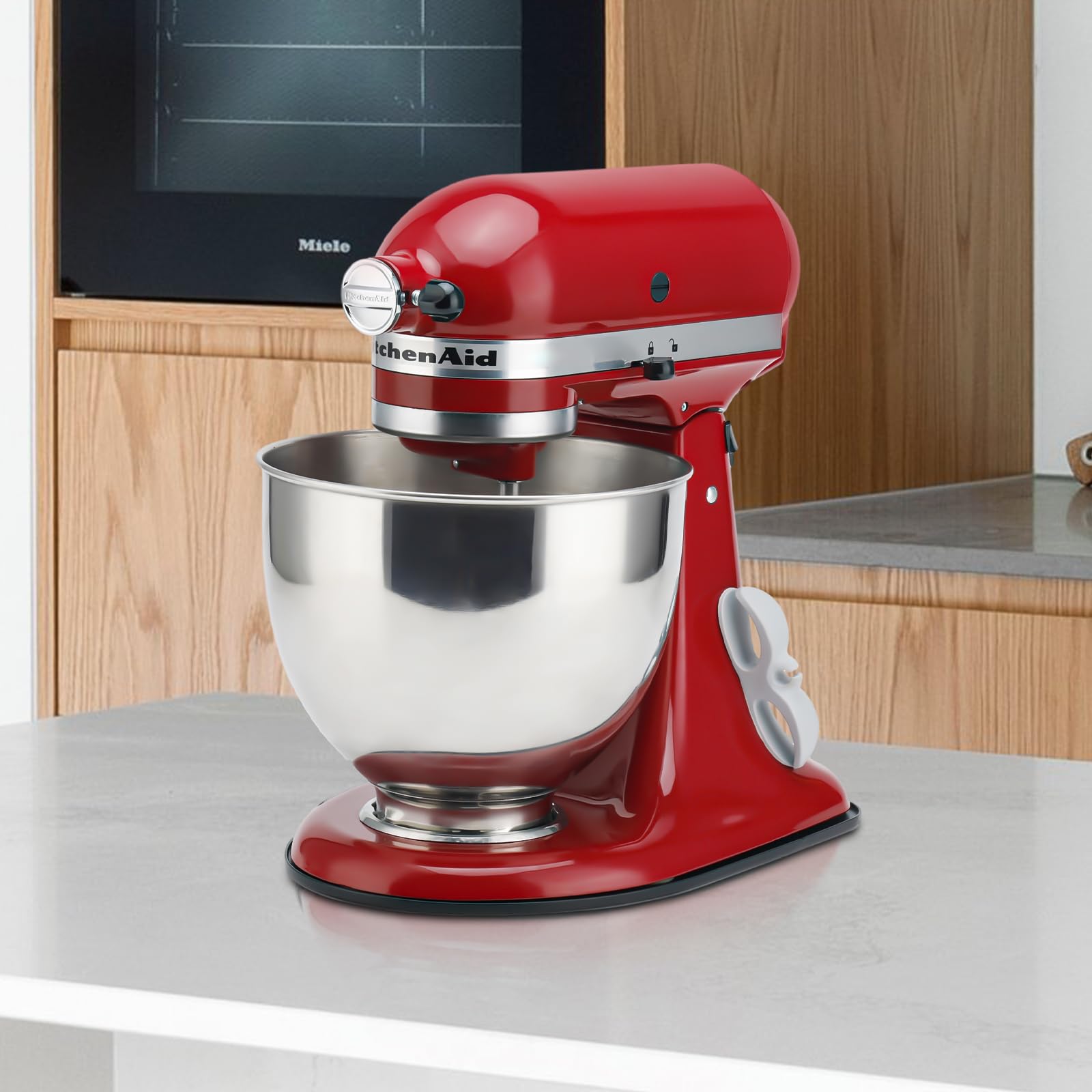Metal Sliding Mat for KitchenAid Stand Mixer, 4.5-5 Qt, Slide Tray for Tilt-Head Mixer