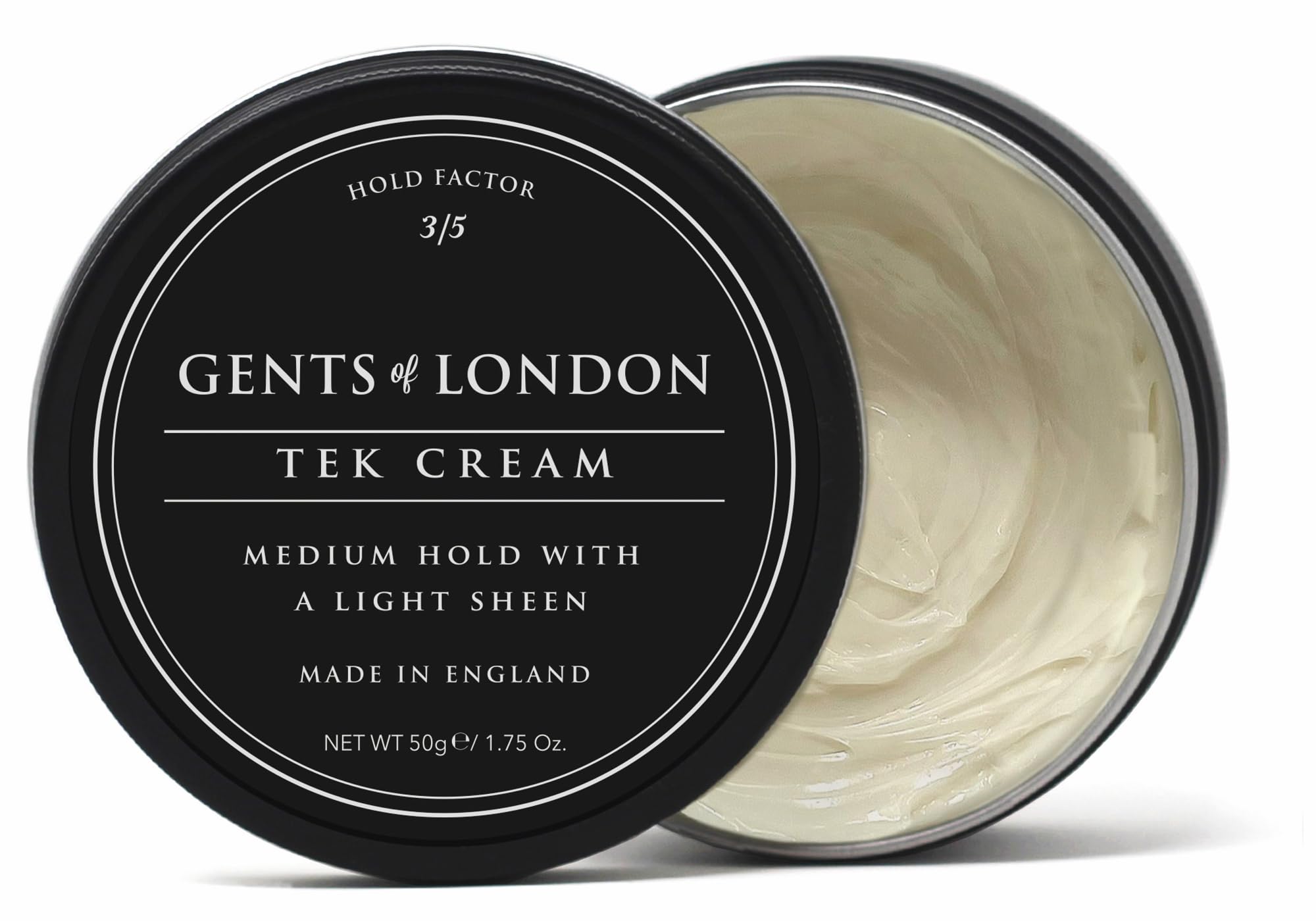 Tek Cream, Gents of London Hair Cream for Men - Medium Hold, 75g Hair Mens Hair Wax, Discover Our Extensive Range of Styling Wax, Hair Paste, Hair Putty, Clay and Mens Hair Products